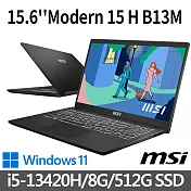 msi微星 Modern 15 H B13M-012TW 15.6吋 商務筆電(i5-13420H/8G/512G SSD/Win11)