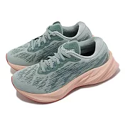 Asics 慢跑鞋 Novablast 3 女鞋 綠 粉紅 彈力 緩震 路跑 運動鞋 亞瑟士 1012B288405