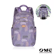 【OMC】羽草系纖美三層商務旅行後背包13288- 浪漫紫