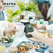 【日本Marna】Cocuri 2in1易開罐保溫杯/隨行杯/咖啡杯/露營杯-350ml 多色任選 (原廠總代理) 松柏綠