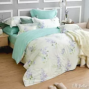 義大利La Belle《紫陽春氛》雙人純棉四件式防蹣抗菌吸濕排汗兩用被床包組