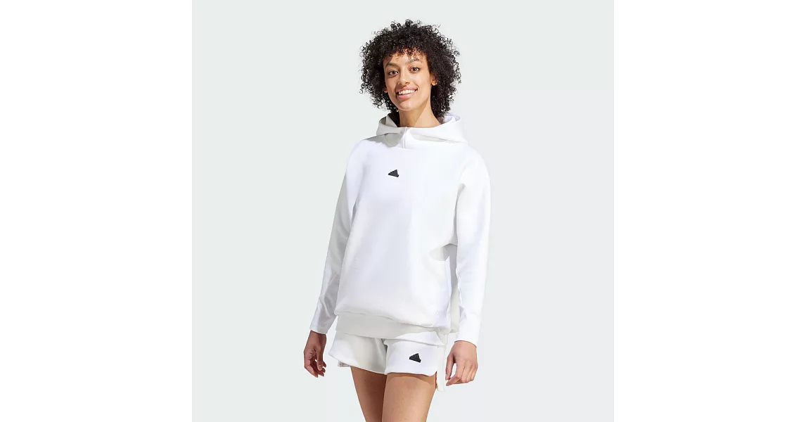 博客來-ADIDAS W Z.N.E. OH 女連帽上衣-白-IN5125 S 白色