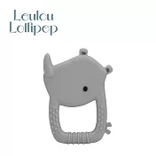 Loulou lollipop 加拿大 可愛造型矽膠固齒器 - 害羞犀牛