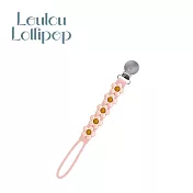 Loulou lollipop 加拿大 嬰幼兒串珠奶嘴夾/奶嘴鍊夾 - 粉色小雛菊