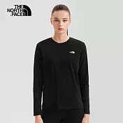 The North Face W FOUNDATION L/S - AP 女長袖上衣-黑-NF0A7QUIJK3 S 黑色