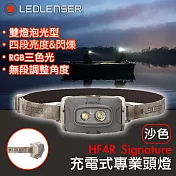 德國 LED LENSER HF4R Signature 充電式專業頭燈-沙色