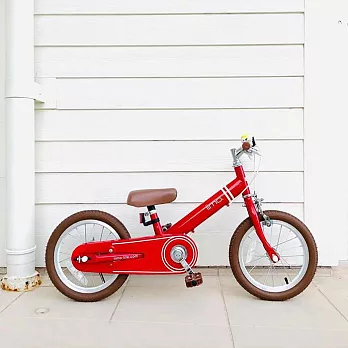 【U】日本iimo - 二合一平衡滑步/腳踏車14吋 經典紅