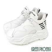 【GREEN PHOENIX】女 休閒鞋 休閒靴 老爹鞋 高筒 厚底 韓國進口 JP23 白色