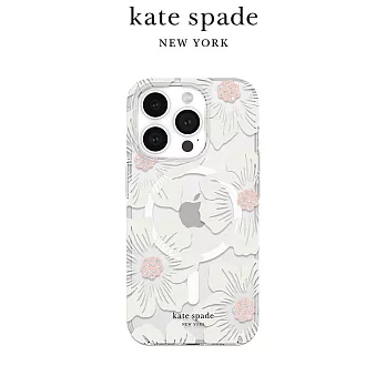 【kate spade】iPhone 15系列 MagSafe 精品手機殼 經典蜀葵 iPhone 15 Pro Max