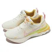 Nike 慢跑鞋 Wmns React Infinity Run FK 3 女鞋 黃 粉紅 針織 運動鞋 FD4619-111