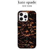 【kate spade】iPhone 15系列 MagSafe 精品手機殼 華麗玳瑁 iPhone 15 Pro