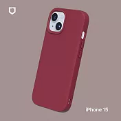 犀牛盾 iPhone 15 (6.1吋) SolidSuit 防摔背蓋手機保護殼- 酒紅