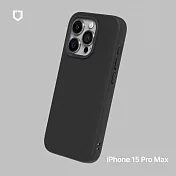 犀牛盾 iPhone 15 Pro Max (6.7吋) SolidSuit 經典防摔背蓋手機保護殼 - 經典黑