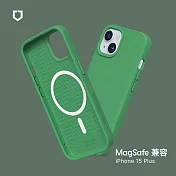 犀牛盾 iPhone 15 Plus (6.7吋) SolidSuit (MagSafe 兼容) 防摔背蓋手機保護殼- 鸚鵡綠