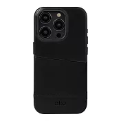 Alto Metro 插卡式皮革手機殼 iPhone 15 Pro - 渡鴉黑