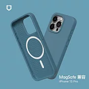 犀牛盾 iPhone 15 Pro (6.1吋) SolidSuit (MagSafe 兼容) 防摔背蓋手機保護殼- 深海藍