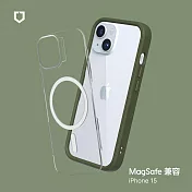 犀牛盾 iPhone 15 (6.1吋) Mod NX(MagSafe兼容) 邊框背蓋兩用手機保護殼 - 軍綠