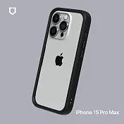 犀牛盾 iPhone 15 Pro Max (6.7吋) CrashGuard 防摔邊框手機保護殼 - 黑