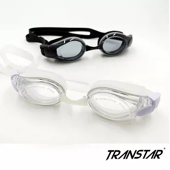 TRANSTAR 泳鏡 抗UV塑鋼防霧鏡片-按扣式可拆卸頭帶 透明