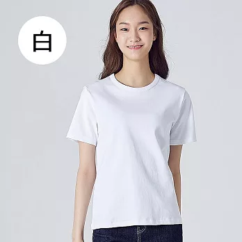【男人幫】SL034*圓領純棉/精梳棉彈性素面T恤 XS 白色