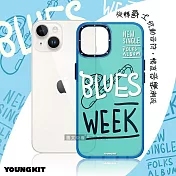 YOUNGKIT原創潮流 iPhone 14/13 6.1吋 共用  爵士系列 律動色彩防摔手機殼  藍調週末
