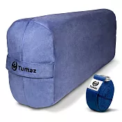 【Tumaz月熊健身】38D 麂皮細緻絨瑜珈枕 (附贈伸展帶)可拆式枕套  芎蒼藍