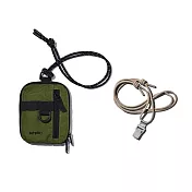 【bitplay】 Essential Pouch 機能小包 V2(含頸掛繩)- 軍綠色+ 6mm撞色掛繩組 -沙