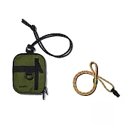 【bitplay】 Essential Pouch 機能小包 V2(含頸掛繩)- 軍綠色+ 8mm撞色掛繩組 -卡其黃