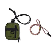 【bitplay】 Essential Pouch 機能小包 V2(含頸掛繩)- 軍綠色+ 8mm撞色掛繩組 -紅棕