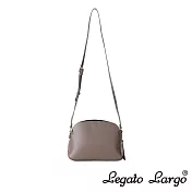 Legato Largo Lineare 輕量小法式斜背貝殼包- 淺咖啡