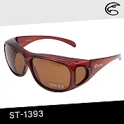ADISI 偏光太陽眼鏡 ST-1393 / 城市綠洲 (墨鏡 套鏡 護目鏡 單車眼鏡 運動眼鏡) 透明茶框/茶片
