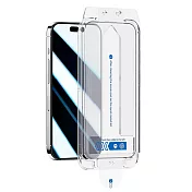 ROCK iPhone 15 ProMax 全覆蓋透明手機玻璃螢幕保護貼 EZ貼 防塵艙組 透明