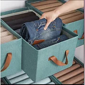 【EZlife】手提可折疊陽離子衣櫃收納箱 綠色