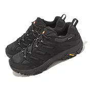 Merrell 登山鞋 Moab 3 Smooth GTX 男鞋 防水 黑 珠面皮 郊山 越野 戶外 ML036361