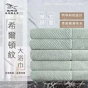 【OKPOLO】台灣製造厚磅希爾頓紋大浴巾-3條入(綠青瓷) 綠青瓷