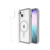 Solide iPhone 15 Plus 維納斯抗菌軍規防摔磁吸手機殼(附透明霧面背蓋) 雅痞灰