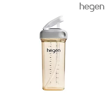 【Hegen】 PCTO™ 輕飲時光PPSU方圓型寬口吸管杯2.0 330ml -霧灰