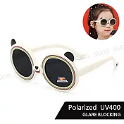【SUNS】兒童彈力太陽眼鏡 韓版小熊造型 2-12歲適用 寶麗來鏡片 抗UV400  白色