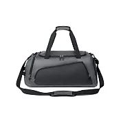 E.C outdoor 乾濕分離大容量多功能旅行袋55L 雙肩背 手提 健身包 行李袋 媽媽包 衣物袋 戶外旅行 -灰色
