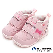 MOONSTAR 赤子心系列棉花寶寶學步鞋 12.5 粉