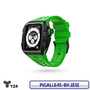 【4/30前限時加送原廠錶帶+提袋】Y24 Apple Watch 45mm 不鏽鋼防水保護殼 錶殼 防水 PIGALLE45-BK 黑/綠
