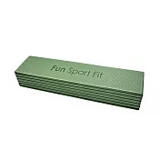 Fun Sport fit-艾曼達-折疊瑜珈墊-6mm-叢林綠(台製)送安琪拉背帶繩 -靜坐紫
