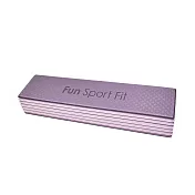 Fun Sport fit-艾曼達-折疊瑜珈墊-5mm-漫遊紫(台製)送安琪拉背帶繩 -微風藍