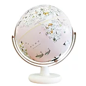 SkyGlobe 10吋粉色童話動物版360度旋轉木座地球儀(中英文對照)