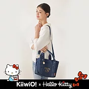Hello Kitty x Kiiwi O! 聯名款．[兩用升級款]極輕量尼龍隔層托特包 POLLY  海軍藍