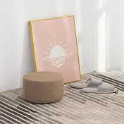 IDEA-暖色棉麻日式小圓凳(兩色可選)-2入組 淺棕2入