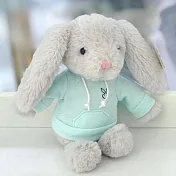 帕菲寶貝 PuffyPals 衛衣兔掛件 15cm絨毛玩具 淺綠