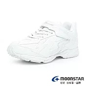 MOONSTAR 中/大童校園必備全白運動鞋 19 白