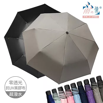 【雨之情】防曬膠輕鋁抗風折疊傘 中灰色