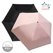 【雨之情】特大木質感防曬折疊傘 茶粉色